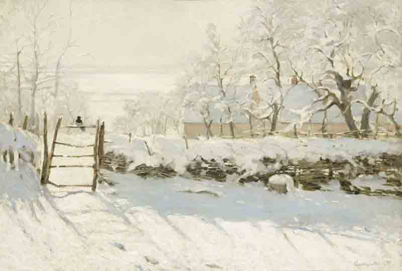 8. Claude Monet, La gazza (1868-1869) olio su tela; 89x130 cm Parigi, Musée d’Orsay 8. Claude Monet, La gazza (1868-1869) olio su tela; 89x130 cm Parigi, Musée d’Orsay