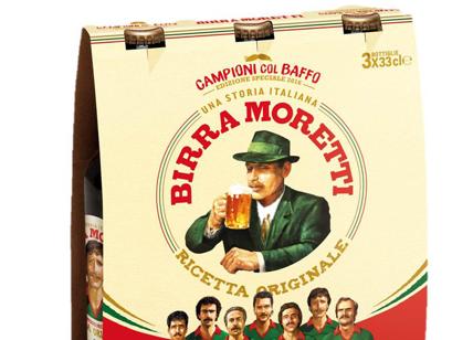 Birra Moretti il calcio con i baffi