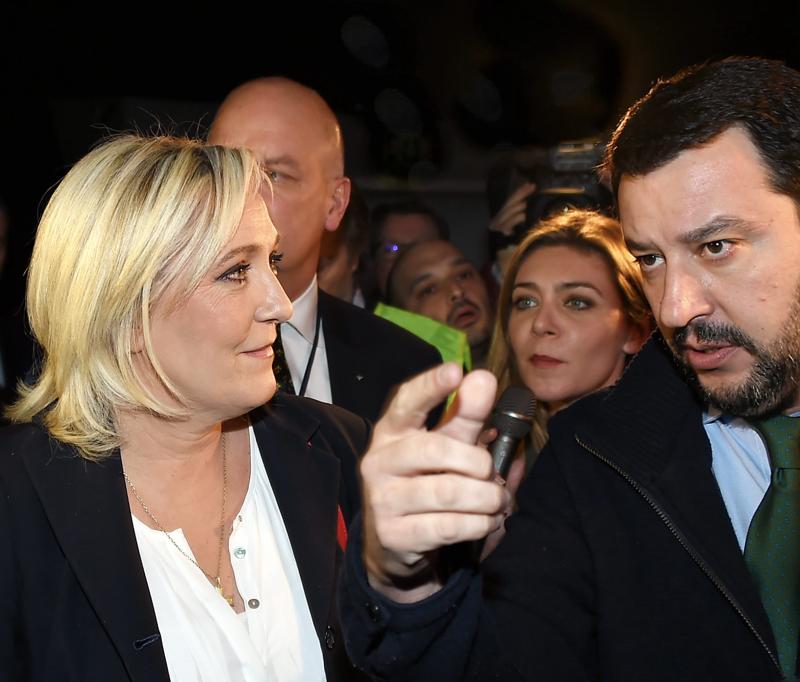 Marine Le Pen e Matteo Salvini - Credit Photo Nick Zonna