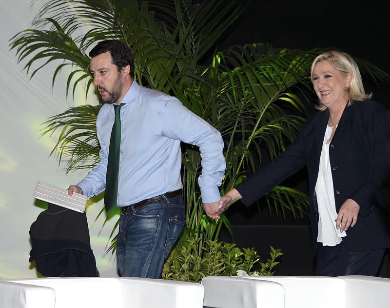 Marine Le Pen e Matteo Salvini - Credit Photo Nick Zonna
