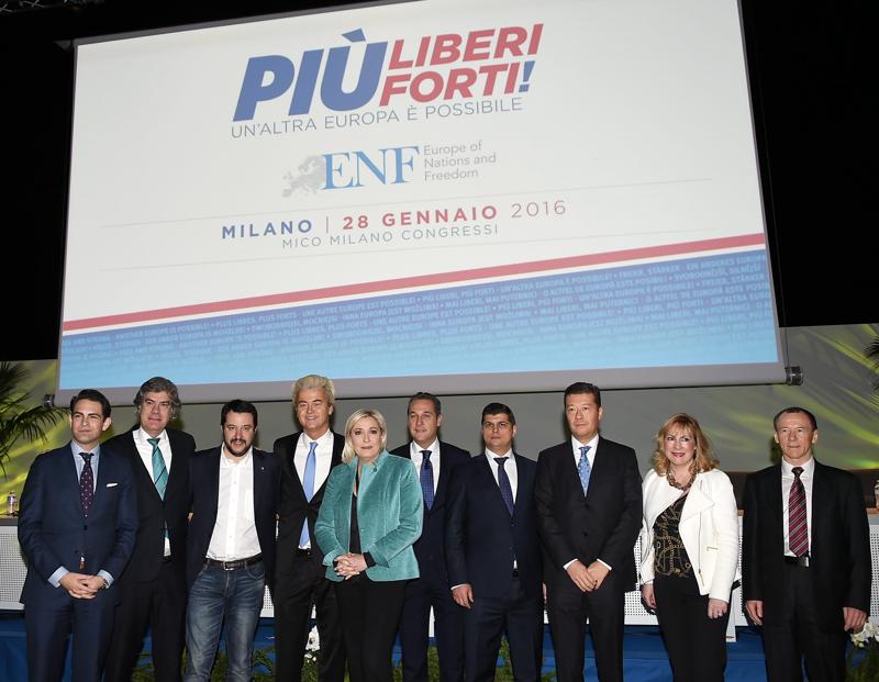 A Milano la prima uscita ufficiale dell'Enf, l'Europa delle nazioni e della libertà - Credit Photo Nick Zonna