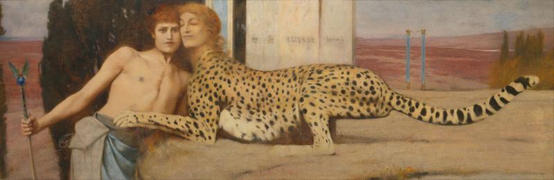 Fernand Khnopff, Carezze (L'Arte), 1896