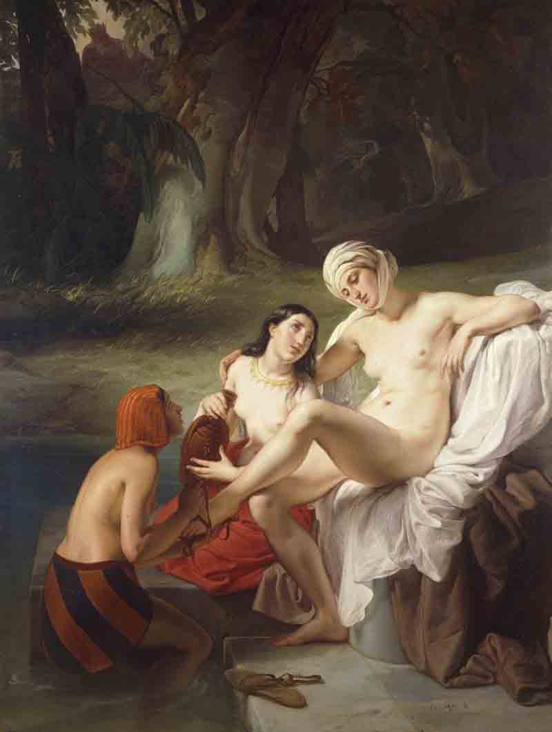 Francesco Hayez 11 Betsabea al bagno, 1834 olio su tela, cm 180 x 140 Collezione privata Francesco Hayez 11 Betsabea al bagno, 1834 olio su tela, cm 180 x 140 Collezione privata