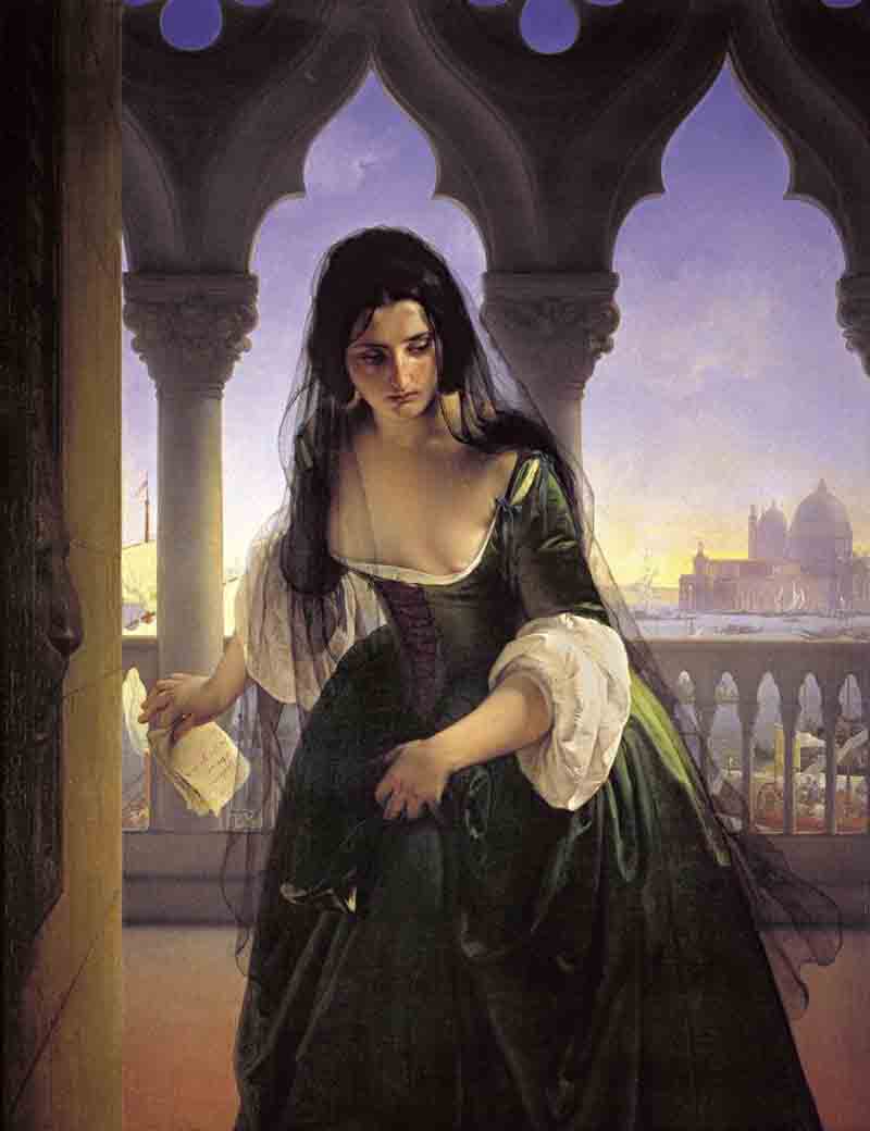 Francesco Hayez 16 Accusa segreta, 1847-1848 olio su tela, cm 153 x 120 Pavia, Musei Civici Francesco Hayez 16 Accusa segreta, 1847-1848 olio su tela, cm 153 x 120 Pavia, Musei Civici