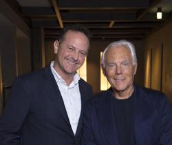 Giorgio Armani with Francesco Cerea