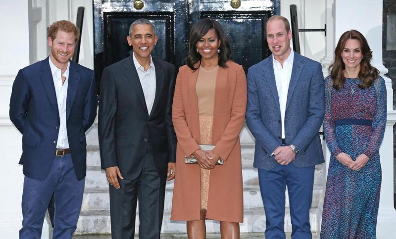 Kate Middleton, William e Harry ospitano gli Obama per la cena a Kensington Palace Kate Middleton, William e Harry ospitano gli Obama per la cena a Kensington Palace