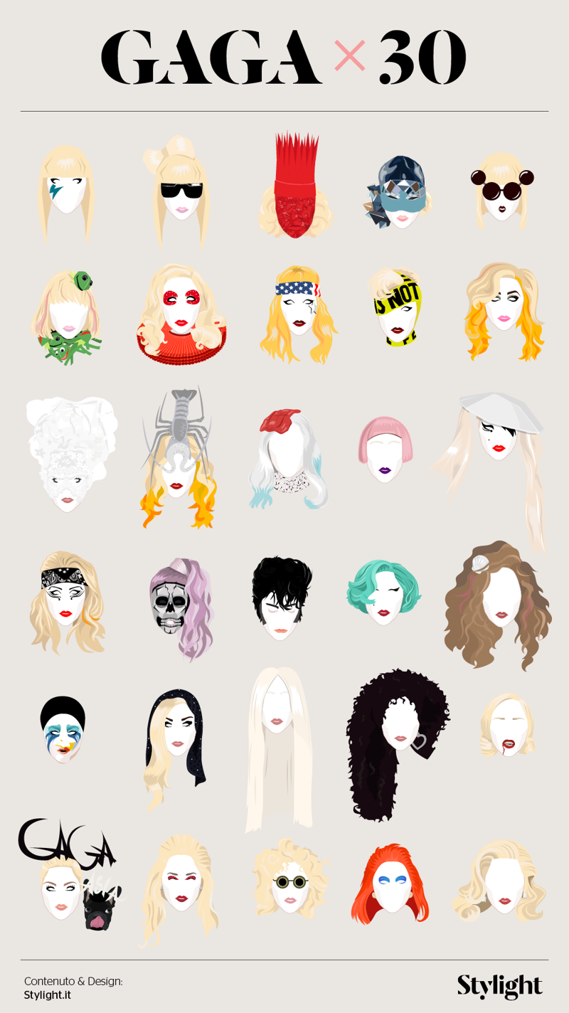 Lady Gaga 30 anni in 30 look Lady Gaga Stylight