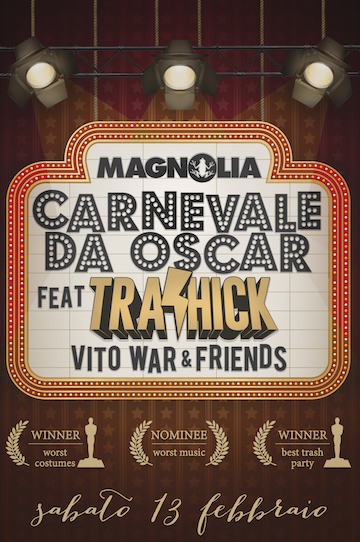 Per i grandi invece serata a tema-cinema al Circolo Arci Magnolia di via Circonvallazione Idroscalo 41, Segrate. In consolle sabato 13 Trashick e Vito War a partire dalle 22.00. Costo della serata 5,00 euro con tessera Arci.
