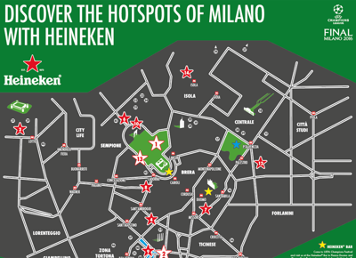 Mappa UCL Heineken ape