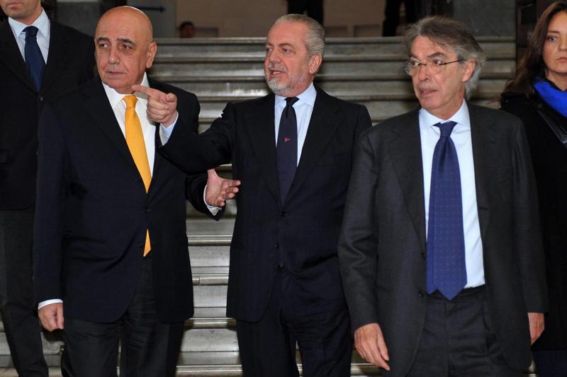 massimo moratti galliani de laurentiis