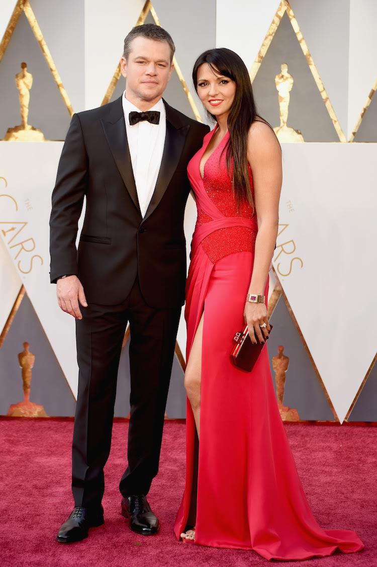 Matt and Luciana Damon - Atelier Versace (Getty Images) Matt and Luciana Damon - Atelier Versace (Getty Images)