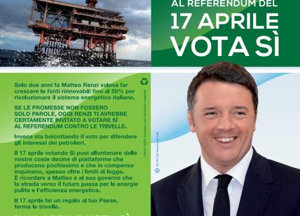 Renzi invita gli italiani a votare per le trivelle: il volantino di Greenpeace