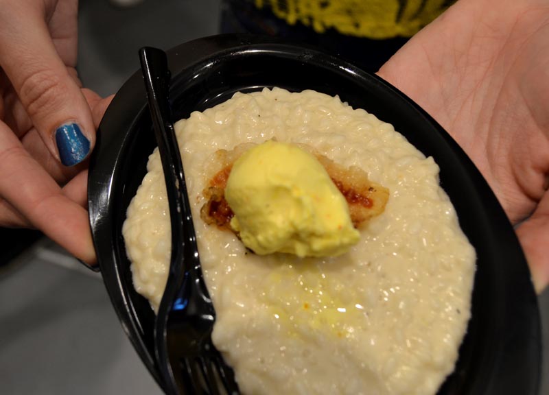 risotto al parmigiano con GELATO ALLO ZAFFERANO
