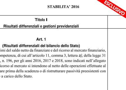 Parte l'assalto alla diligenza (che Renzi chiama "stabilità")