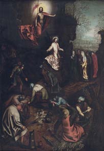 Pieter Brueghel il Vecchio e bottega La Resurrezione 1563 ca. Olio su tavola, 107x 73,8 cm Collezione privata Belgio