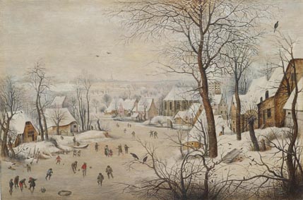Pieter Brueghel il Giovane La trappola per gli uccelli 1601 Olio su tavola, 37,5x56,6 cm Collezione privata Lussemburgo