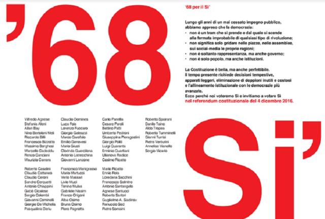 I "'68 per il Sì" I "'68 per il Sì"