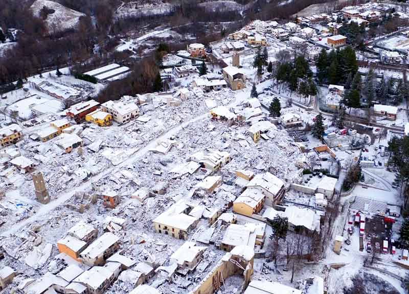 amatrice neve terremoto