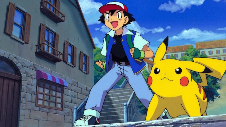 Ash Ketchum, protagonista del cartone, con Pikachu Ash Ketchum, protagonista del cartone, con Pikachu