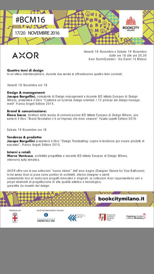 Bookcity   18 novembre ore 18 via durini