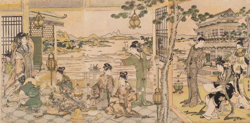 Kitagawa Utamaro    Beltà cinesi a un banchetto,  1788 1790 circa