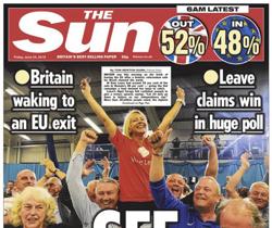 Brexit vista dai giornali britannici. Foto