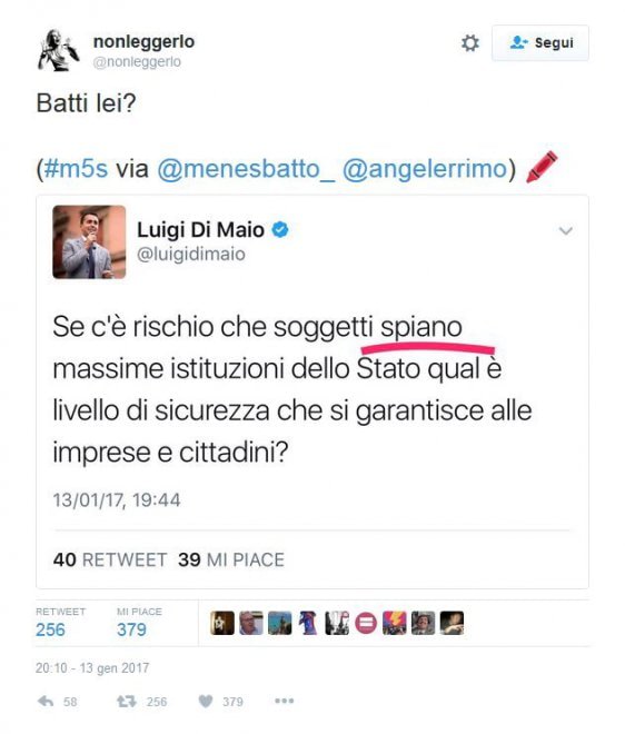 di maio tweet congiuntivo