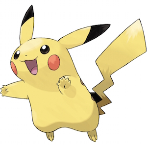 Artwork di Ken Sugimori per Pikachu, il Pokémon coprotagonista della serie animata Artwork di Ken Sugimori per Pikachu, il Pokémon coprotagonista della serie animata