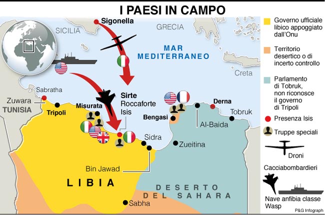 infografica scenario attacchi libia