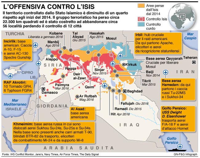 infografica offensiva isis