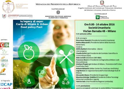 Giornata Mondiale Alimentazione, celebrazioni a Milano all'Umanitaria