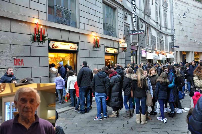 LUINI MILANO DAL 1888. Sempre in zona Duomo ecco LUINI, una sosta obbligata per le fashion victim! panzerotti migliori di Milano li trovate da Luini. Tappa obbligata per chi fa shopping in zona Duomo o va al Cinema Odeon. Seminascosto nella stretta via Santa Radegonda lo trovate subito per la fila di gente che aspetta con l'acquolina in bocca o sta gustando seduto sul marciapiede di fronte. La ricetta dell'impasto è un segreto di famiglia custodito gelosamente dal figlio della signora Giuseppina (trasferitasi dalla Puglia nel primo dopoguerra) e dai nipoti. Con il tempo questa prelibatezza è entrata a far parte della tradizione milanese. Tutti i panzerotti sono rigorosamente prodotti al momento da Luigi Luini e dalle figlie Cristina ed Emanuela. Contribuiscono alla bontà dei panzerotti (fritti o al forno) la qualità e la freschezza degli ingredienti e la cura nella lavorazione. Aperto il Lunedì dalle 10.00 alle 15.00 e dal martedì al sabato dalle 10,00 alle 20,00. BLASONATO! LUINI - via Santa Radegonda, 16 Milano www.luini.it