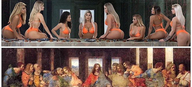 Miss Bum Bum, foto blasfema sull'Ultima cena di Leonardo