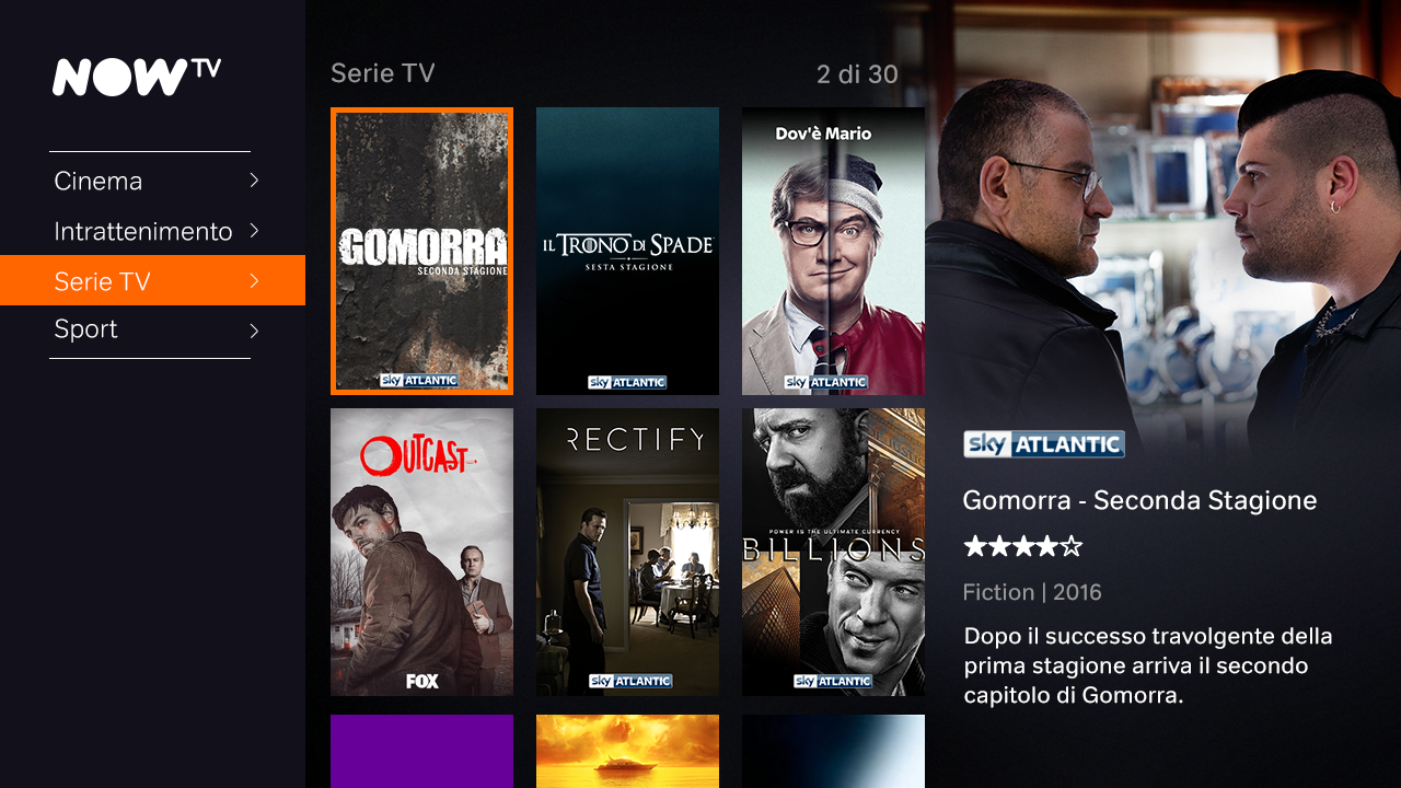 Sky lancia la internet tv: ecco Now Tv