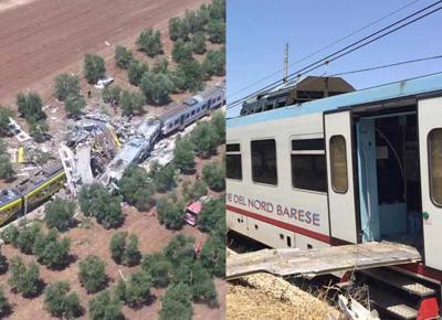 scontro treni Puglia ape 3