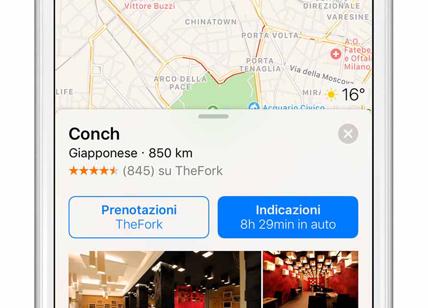 I ristoranti di TheFork ora prenotabili sulle Mappe di Apple