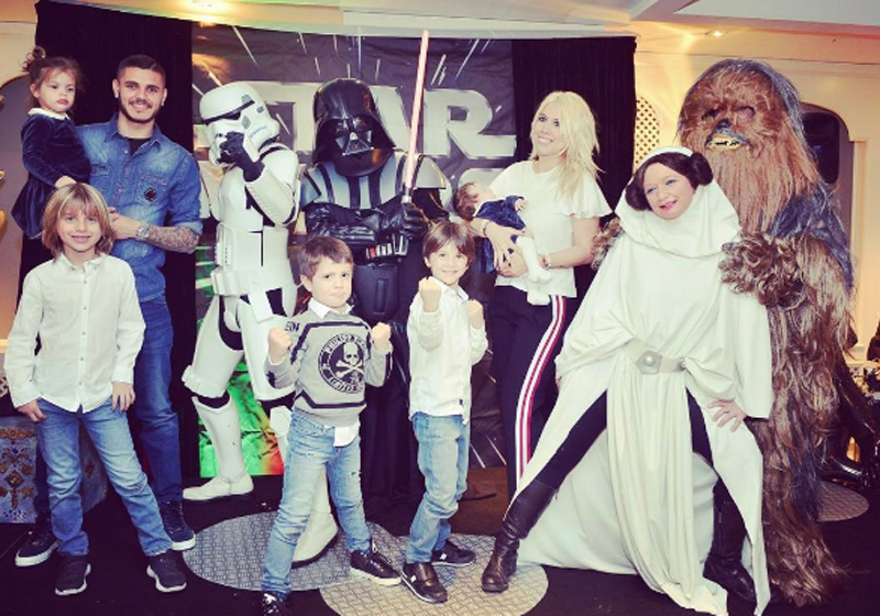 Wanda Nara e Icardi party con Star Wars e Rovazzi (foto Instagram)