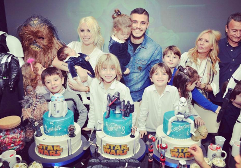Wanda Nara e Icardi party con Star Wars e Rovazzi (foto Instagram)