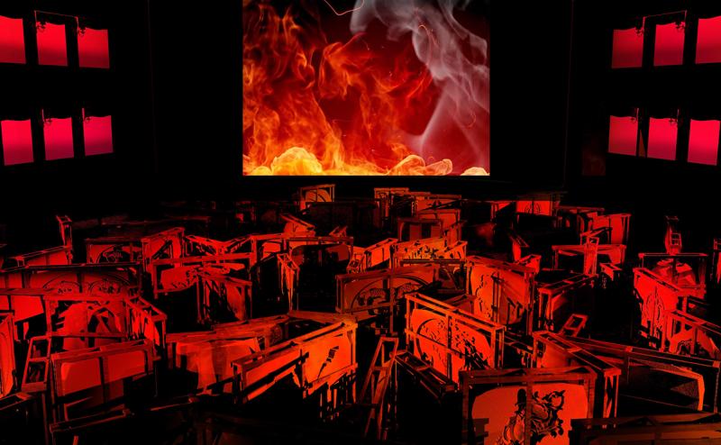 Un'immagine della videoarte di Fabrizio Plessi al Teatro La Fenice di Venezia. Un'immagine della videoarte di Fabrizio Plessi al Teatro La Fenice di Venezia.