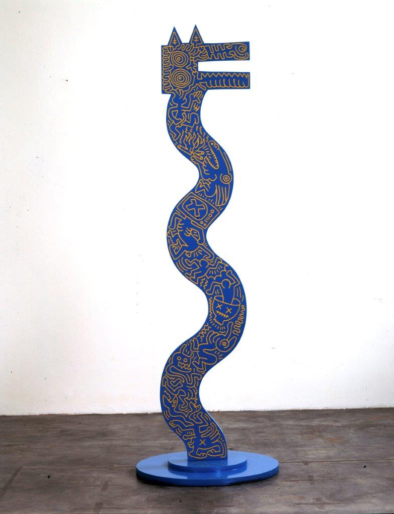 Keith Haring - Untitled, 5 giugno 1984, smalto su legno, 272 x 90 cm, Milano, collezione Salvatore Ala © Keith Haring Foundation Keith Haring - Untitled, 5 giugno 1984, smalto su legno, 272 x 90 cm, Milano, collezione Salvatore Ala © Keith Haring Foundation