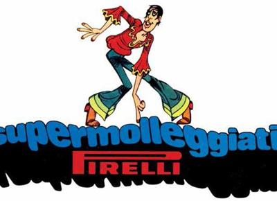 I supermolleggiati Pirelli, pubblicita` dei materassi Pirelli Sapsa, 1978, adesivo