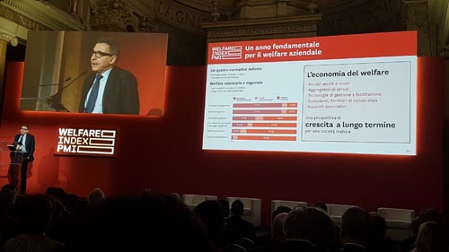 Un momento della presentazione del Rapporto Welfare Index PMI alla Luiss di Roma. Un momento della presentazione del Rapporto Welfare Index PMI alla Luiss di Roma.