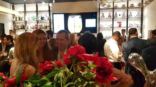 Un momento della serata di inaugurazione ufficiale dell'illycaffè flagship di via Montenapoleone a Milano.