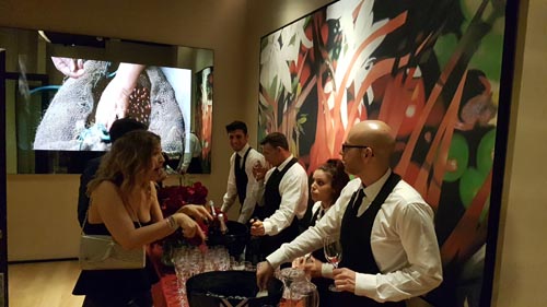 Un momento della serata di inaugurazione ufficiale dell'illycaffè flagship di via Montenapoleone a Milano.