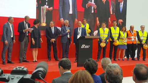 Un momento dell'inaugurazione della nuova stazione Napoli Afragola di FS Italiane. Un momento dell'inaugurazione della nuova stazione Napoli Afragola di FS Italiane.