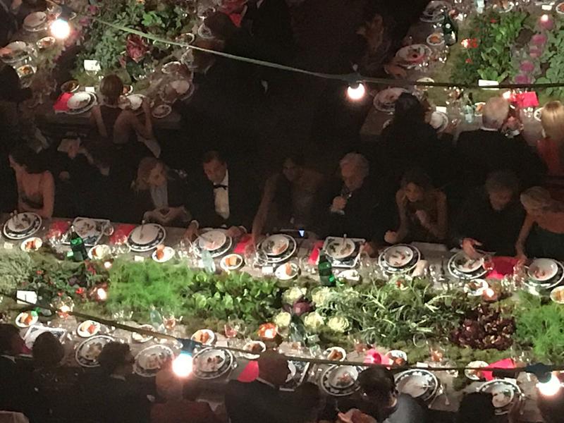 Fashion Award, tavolo del Sindaco Sala dall'alto