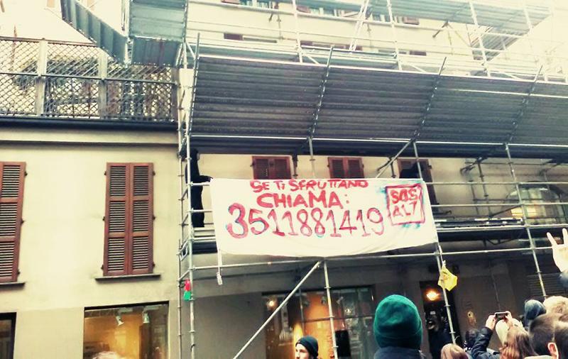 Manifestazione contro l'alternanza scuola-lavoro a Milano Manifestazione contro l'alternanza scuola-lavoro a Milano