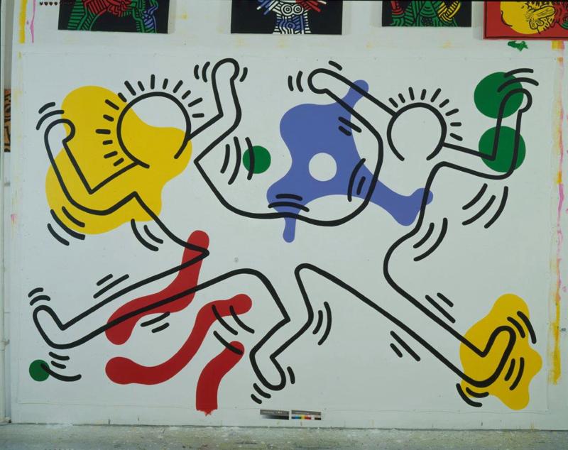 KeitH Haring   Untitled, 1986, acrilico e olio su tela, 245 x 369 cm, Hong Kong, collezione privata © Keith Haring Foundation