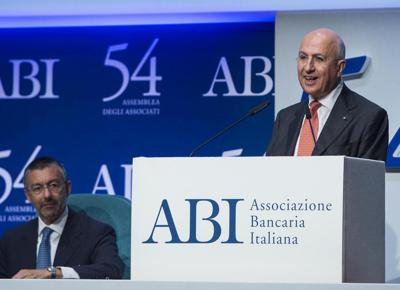 Antonio Patuelli (pres. Abi), Giovanni Sabatini