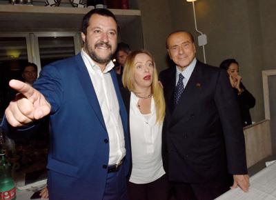 berlusconi salvini meloni cena
